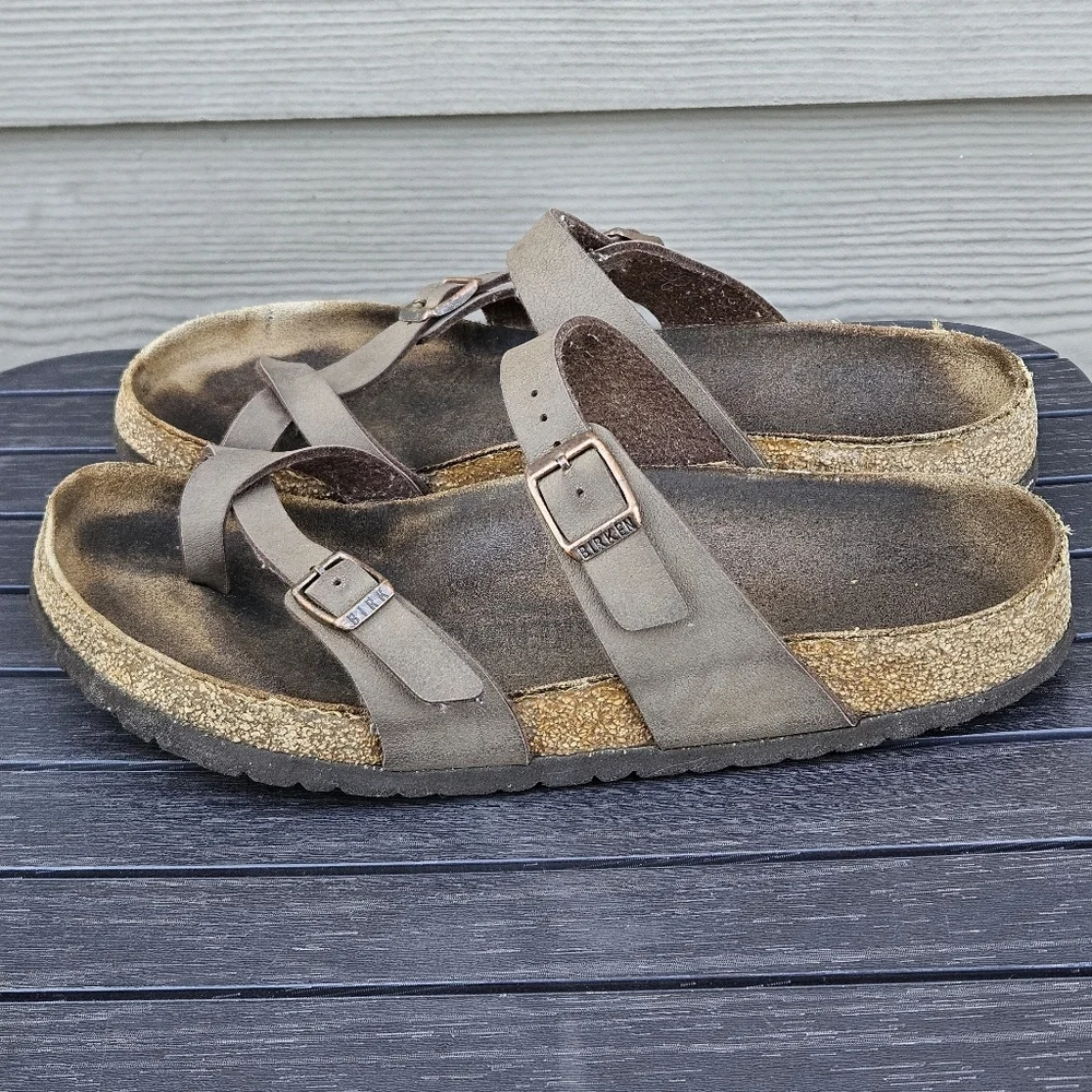 Birkenstock Mayari Brown Leather Sandal Womens Shoes EU Size 41